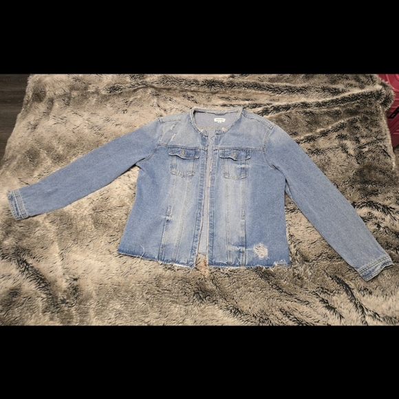 Westbound Distressed Jean Jacket Extra Large/XL - Picture 4 of 5